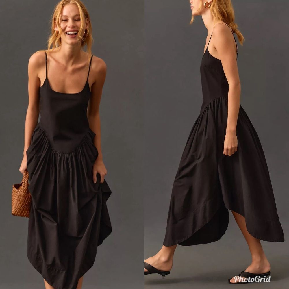 Revolve Anthropologie Citizens of Humanity Ari Drop-Waist Asymmetrical Dress